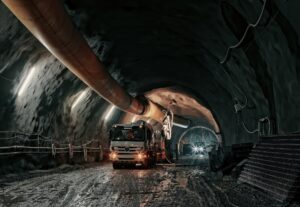 Truck in tunnel